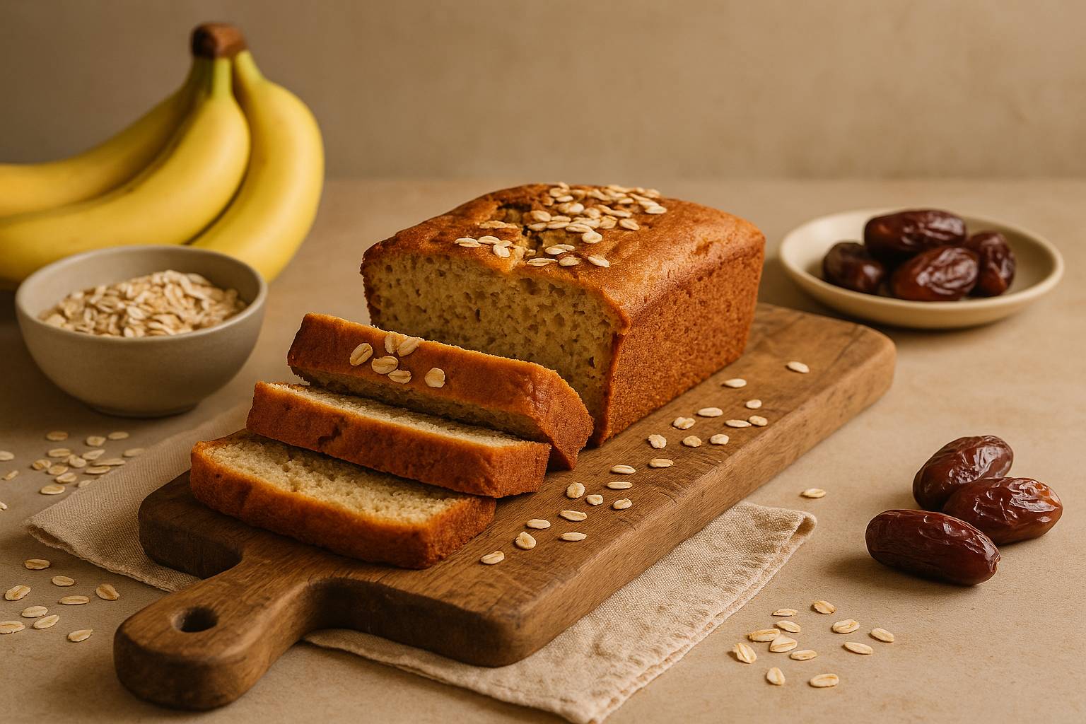 Bizcocho de avena sin azúcar ideal para desayunos saludables