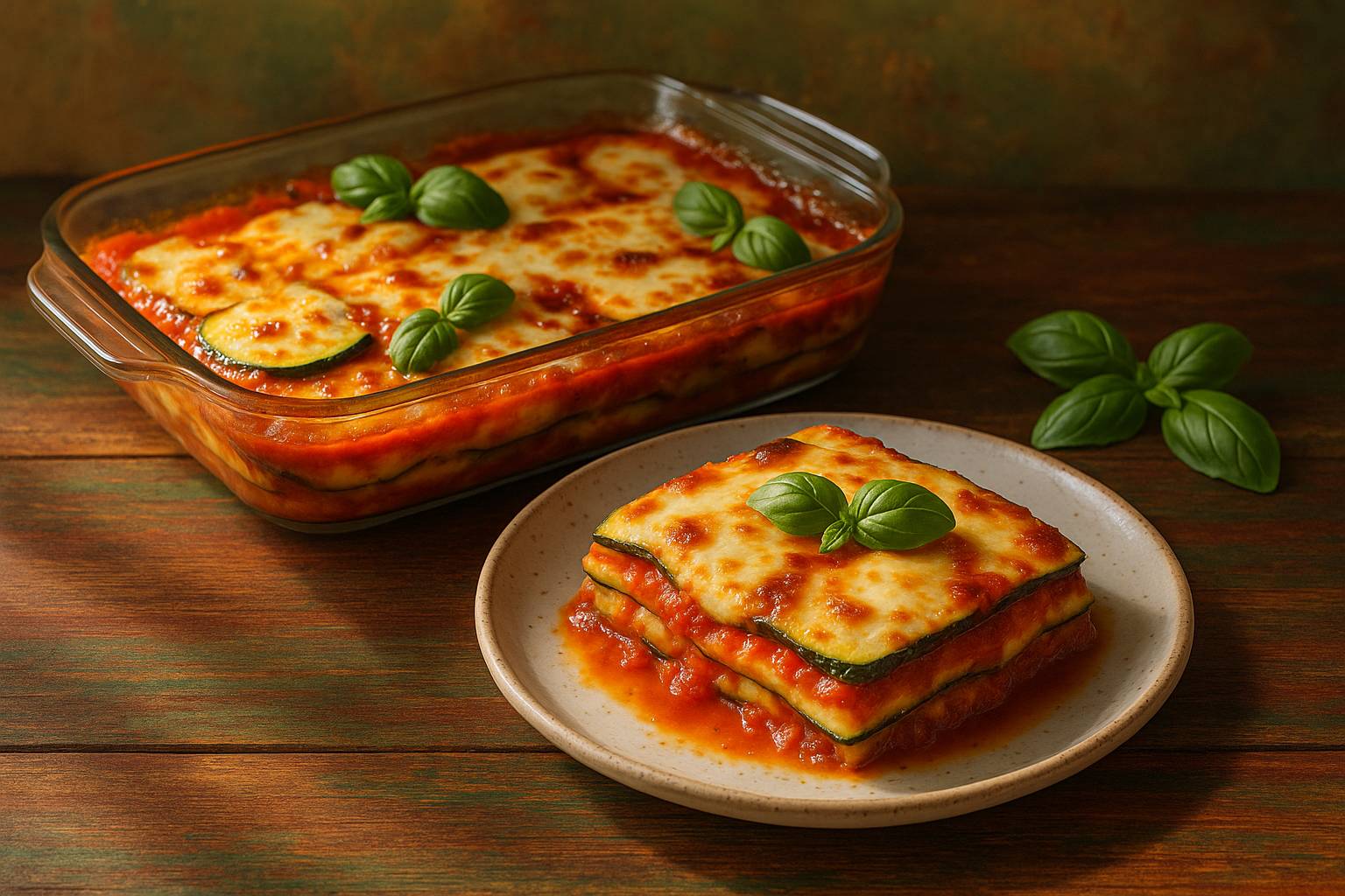 Lasaña de calabacín sin pasta ni harina: receta ligera y sin gluten