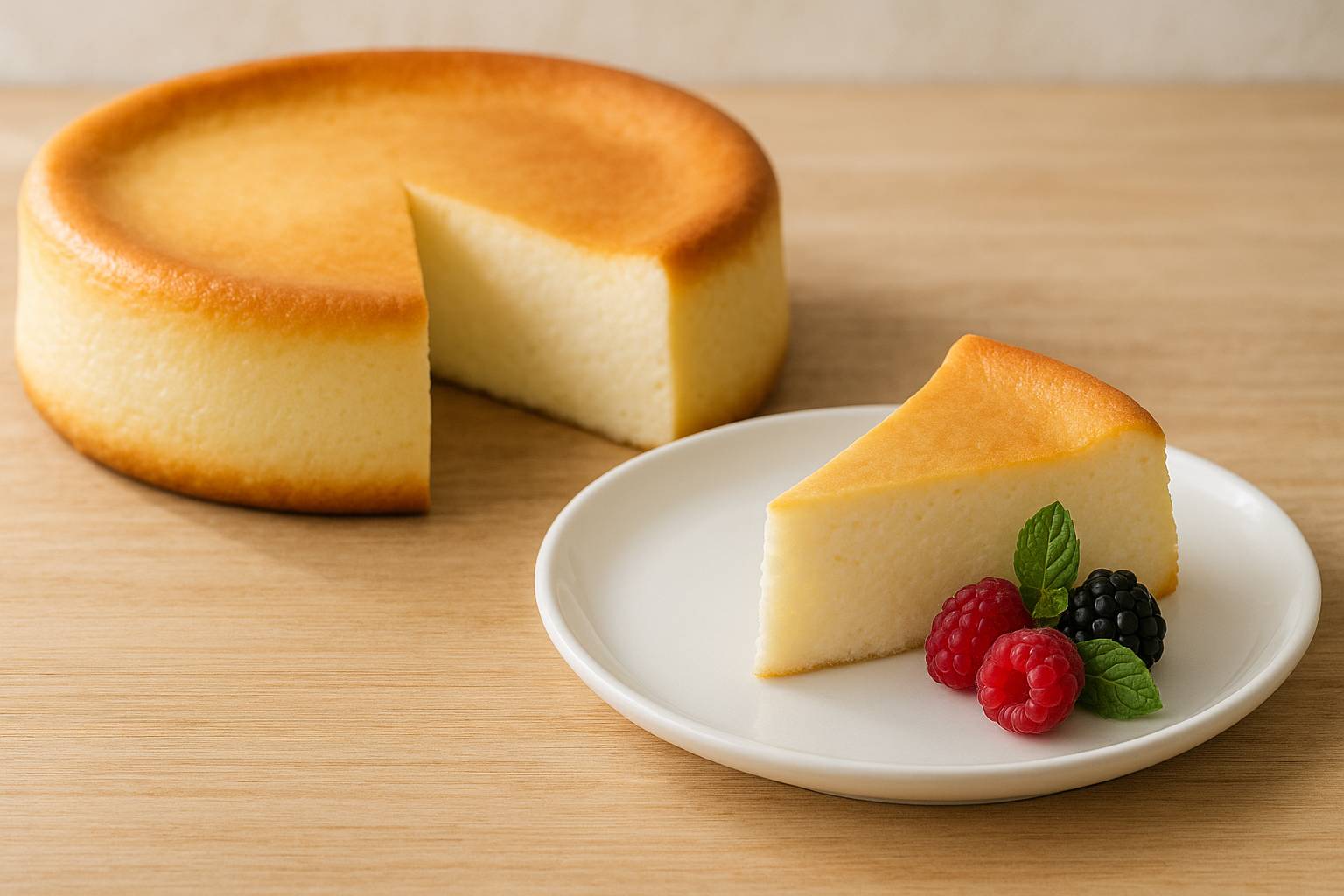 Tarta de yogur al horno sin base: postre rápido y sin complicaciones