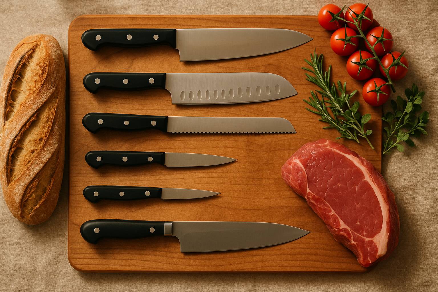 Tipos de cuchillos de cocina y para qué sirve cada uno: guía para elegir según el alimento